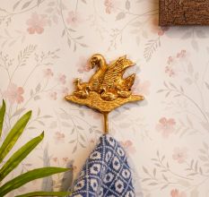 Brass Duck Four Ducklings Wall Hooks