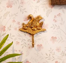 Brass Duck Four Ducklings Wall Hooks