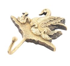 Bronze Duck with Ducklings Wall Hooks