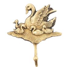 Bronze Duck with Ducklings Wall Hooks