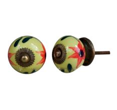 Red Star Ceramic Knob