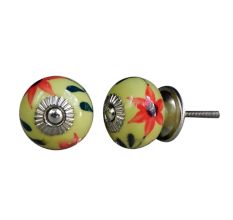 Red Star Ceramic Knob