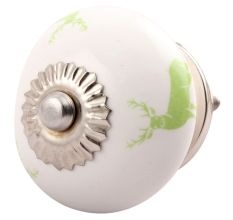Pea Green Standing Rein Deer Pattern Ceramic Cabinet Knob Online 