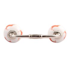 Peach Running Rein Deer Pattern Ceramic Bridge Handle