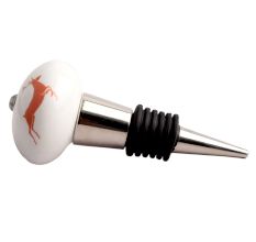 Peach Runing Rein Deer Pattern Ceramic Wine Stopper