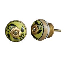 Black Leaf Ceramic Cabinet Knob Online
