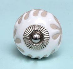 White Etched Ceramic Knob-29