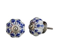 Blue Long Leaf Knob