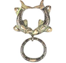Vintage Brass Fish Ring Door Knocker