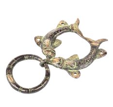 Vintage Brass Fish Ring Door Knocker