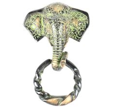Brass Elephant Face Door Knocker
