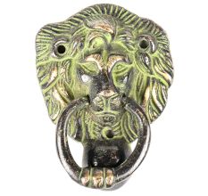 Cast Brass Lion Head Ring Handle Door Knocker