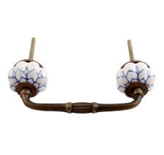 Blue Flower Medium Ceramic Bridge Handle
