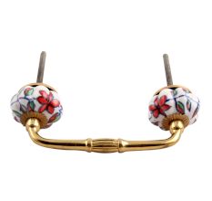 Plumeria Medium Ceramic Bridge Handle