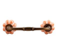 Sprinkled Orange Ceramic Bridge Handle
