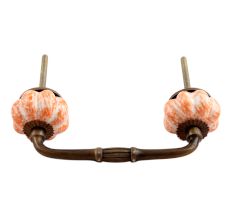 Sprinkled Orange Ceramic Bridge Handle