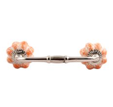 Sprinkled Orange Ceramic Bridge Handle