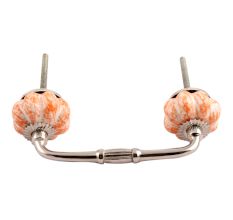 Sprinkled Orange Ceramic Bridge Handle