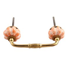 Sprinkled Orange Ceramic Bridge Handle