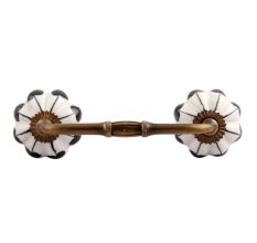 Black Leaf Melon Ceramic Bridge Handle