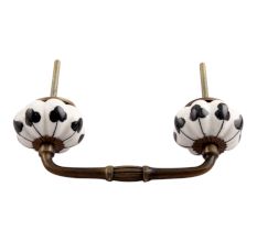 Black Leaf Melon Ceramic Bridge Handle