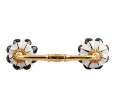 Black Leaf Melon Ceramic Bridge Handle