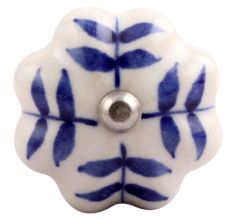 Blue Leaf Medium Ceramic Wine Stopper