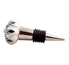 Green Leaf Medium Ceramic Wine Stopper