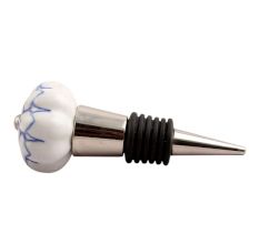 Blue Flower Medium Ceramic Wine Stopper
