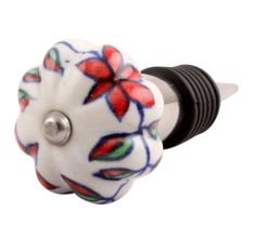Plumeria medium Ceramic Wine Stopper