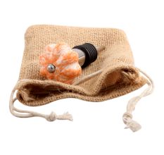 Sprinkled Orange Ceramic Wine Stopper