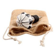 Black Leaf Melon Ceramic Wine Stopper