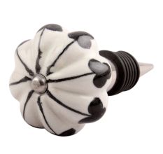 Black Leaf Melon Ceramic Wine Stopper