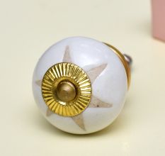 White Etched Ceramic Knob-21