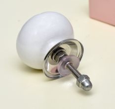 White Etched Ceramic Knob-21