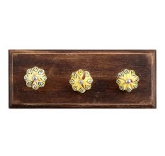 Eye Medium Ceramic Wooden Hooks