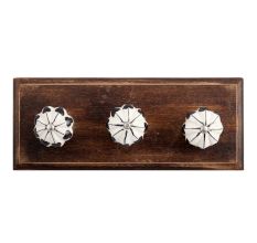 Black Leaf Melon Ceramic Wooden Hooks