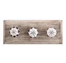 Black Leaf Melon Ceramic Wooden Hooks
