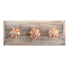 Saxifrage Ceramic Wooden Hooks