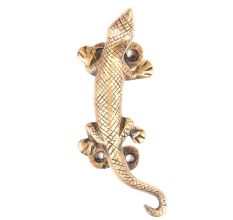 Golden Brass Lizard Door Handle