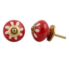Red Etched Ceramic Knob-20
