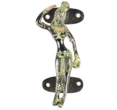 Black Tribal Standing Woman Door Handle