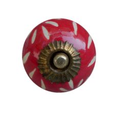 Red Etched Ceramic Knob-19