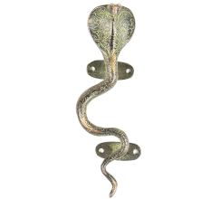 Hand Casted Cobra Brass Door Handles