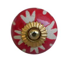 Red Etched Ceramic Knob-18
