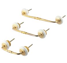 Cream Strewn Flat Ceramic-02 Bridge Handle