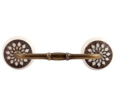 Cream Strewn Flat Ceramic-03 Bridge Handle