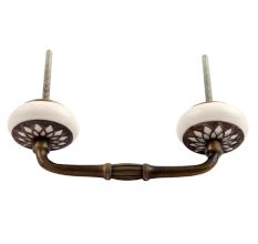 Cream Strewn Flat Ceramic-03 Bridge Handle