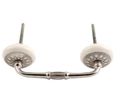 Cream Strewn Flat Ceramic-03 Bridge Handle