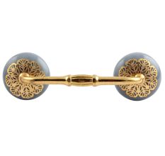 Grey Strewn Flat Ceramic Bridge Handle